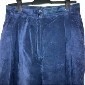 Vintage Danier Genuine Leather Navy Blue Pants